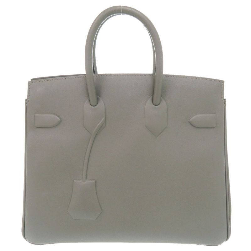 Hermes Shadow Birkin 25 Vorsoft Etang Silver Hardware B Engraved (2023) Handbag