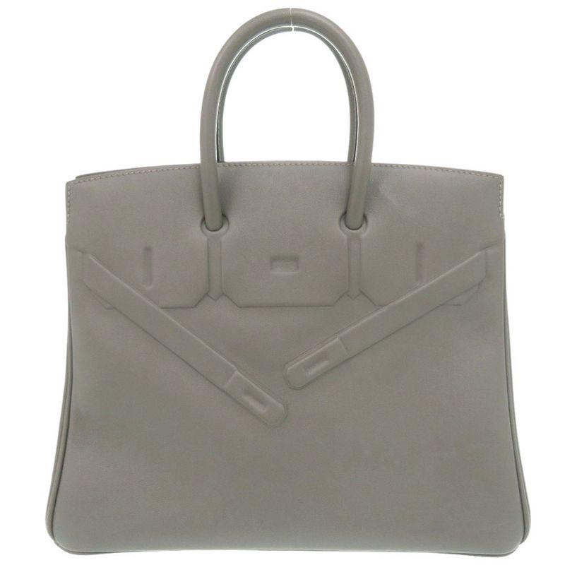 Hermes Shadow Birkin 25 Vorsoft Etang Silver Hardware B Engraved (2023) Handbag