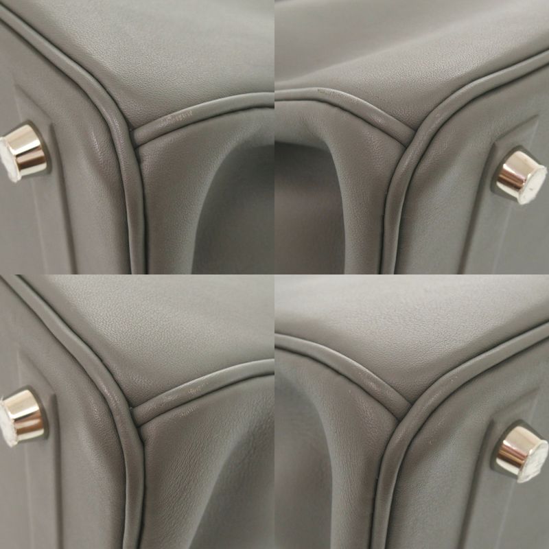 Hermes Shadow Birkin 25 Vorsoft Etang Silver Hardware B Engraved (2023) Handbag