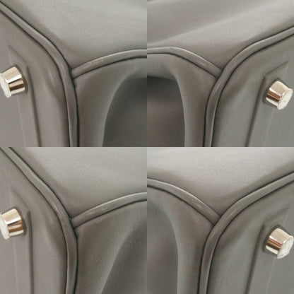 Hermes Shadow Birkin 25 Vorsoft Etang Silver Hardware B Engraved (2023) Handbag