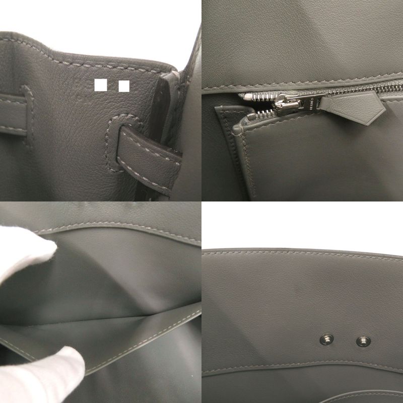 Hermes Shadow Birkin 25 Vorsoft Etang Silver Hardware B Engraved (2023) Handbag