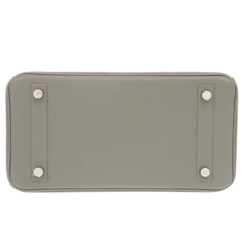 Hermes Shadow Birkin 25 Vorsoft Etang Silver Hardware B Engraved (2023) Handbag