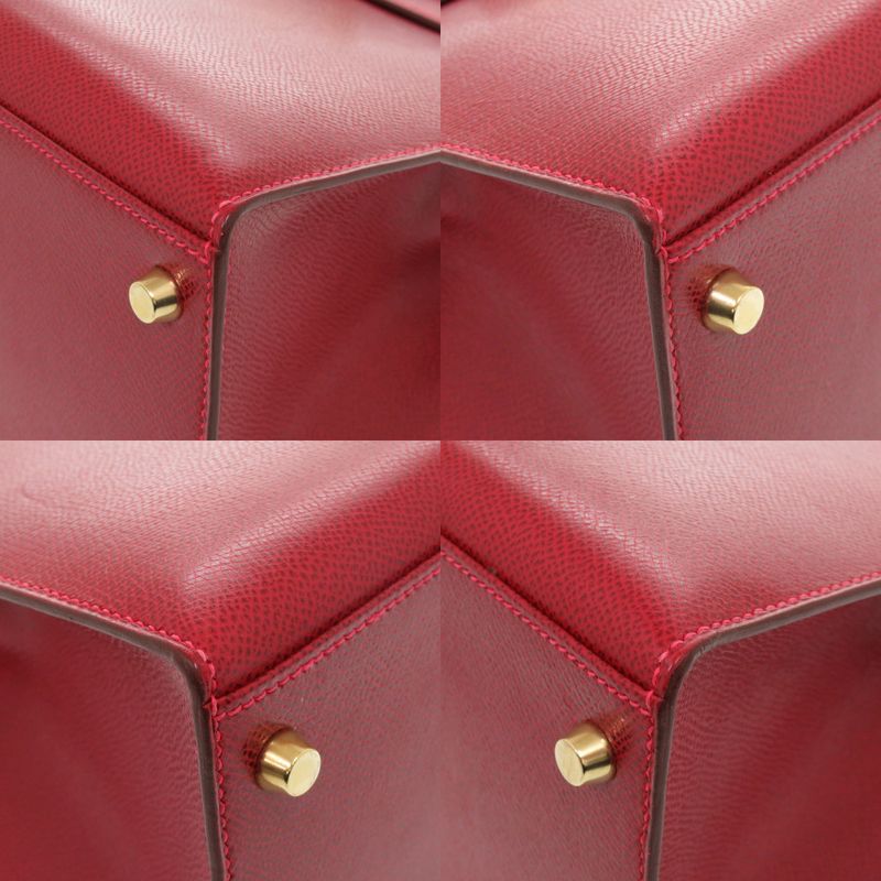 Hermes Kelly 28 Guilloche Outside Stitch Lycée Rouge Vif Gold Hardware I