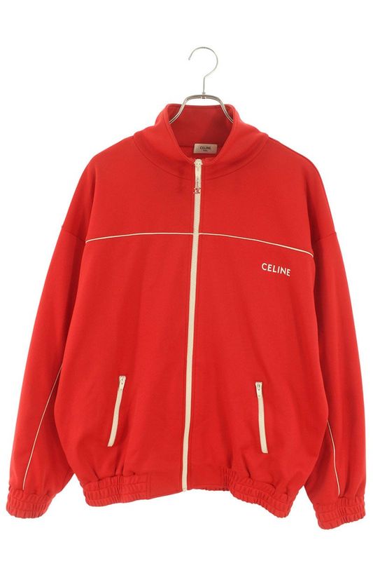 Celine 2y654121o Zip Up Logo Jersey Blouson Men's XL