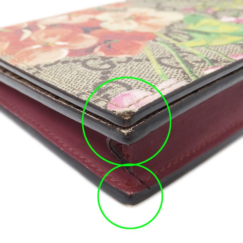 Gucci Wallet Women's Brand Shoulder Wallet Chain Wallet GG Blooms GG Supreme