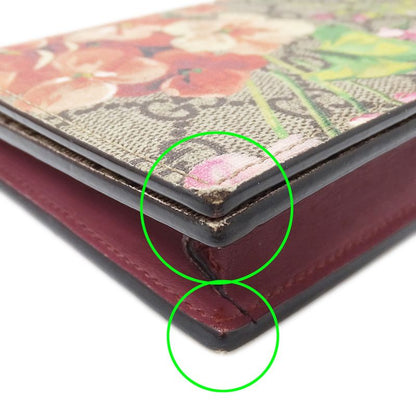 Gucci Wallet Women's Brand Shoulder Wallet Chain Wallet GG Blooms GG Supreme