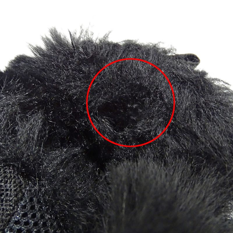 Balenciaga Sneakers Women's Brand Canvas Fur Black Size 37 Approx 24.5cm