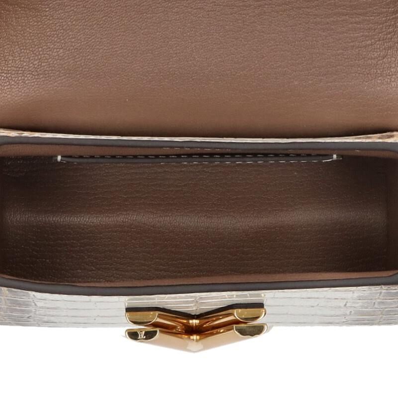 Louis Vuitton N98810 Sahara Twist PM Niloticus Leather Chain Shoulder Bag Men's