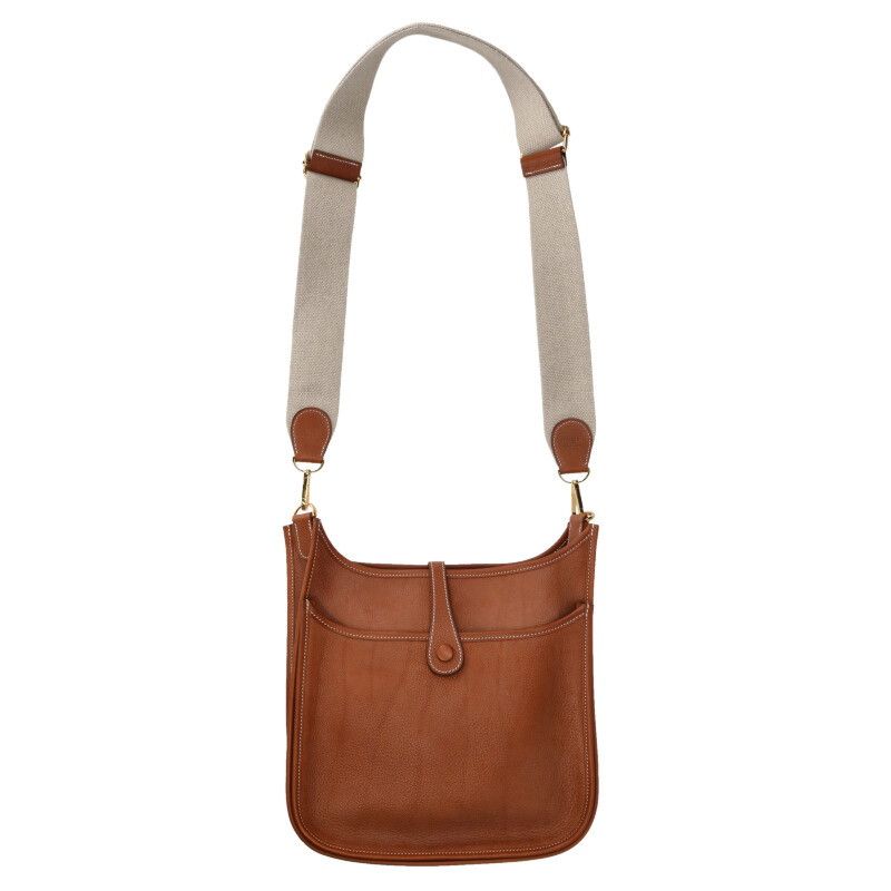 Hermes Evelyn PM Engraved B Ghardware Taurillon Clemence Shoulder Bag Men PM