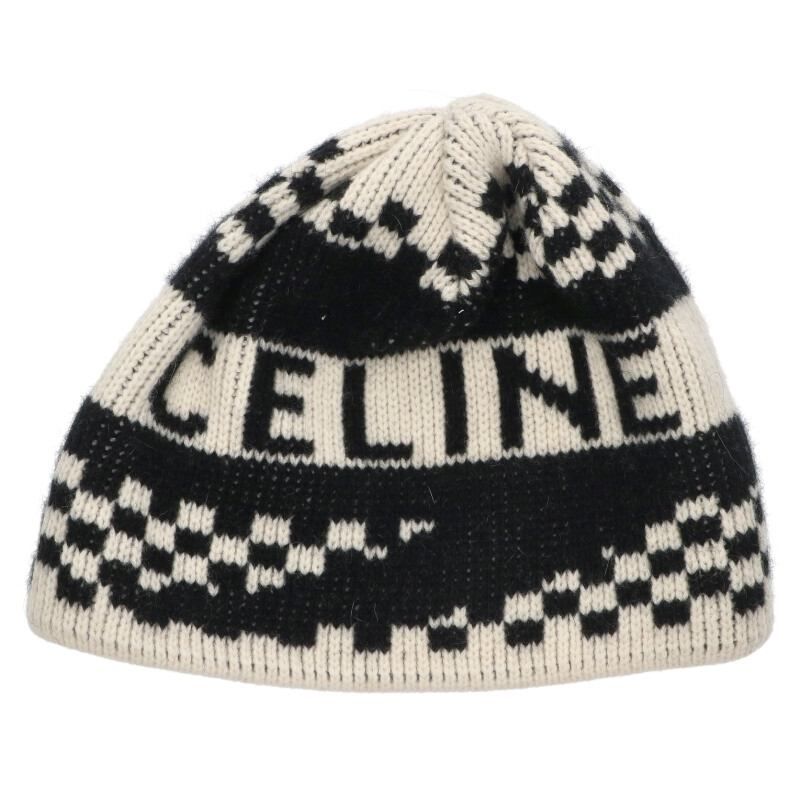 Celine 2a31p1040 Logo Wool Beanie Hat Men's