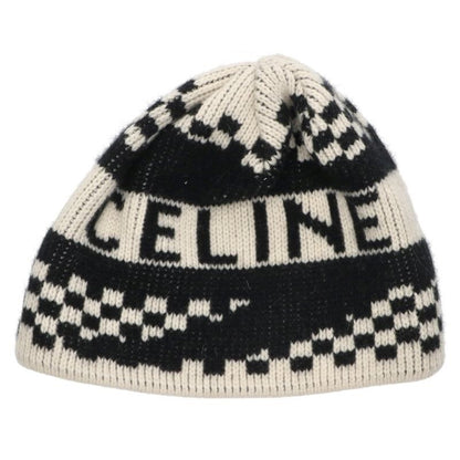 Celine 2a31p1040 Logo Wool Beanie Hat Men's