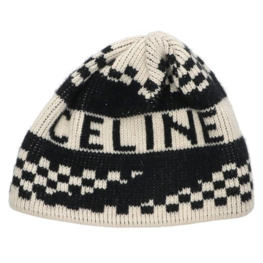 Celine 2a31p1040 Logo Wool Beanie Hat Men's