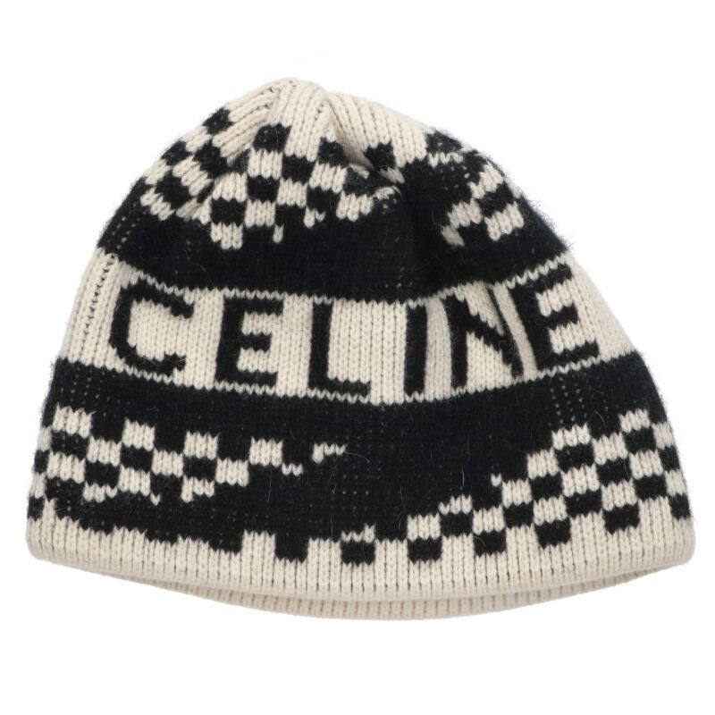 Celine 2a31p1040 Logo Wool Beanie Hat Men's