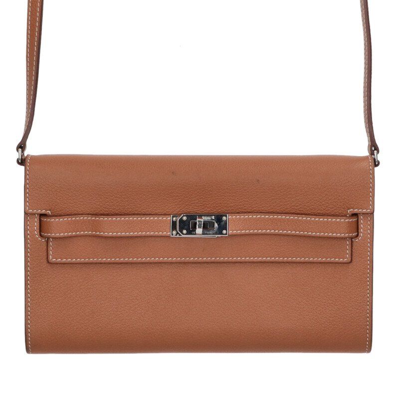 Hermes Kelly Togo W Engraved Svhardware Epson Leather Long Wallet Men's