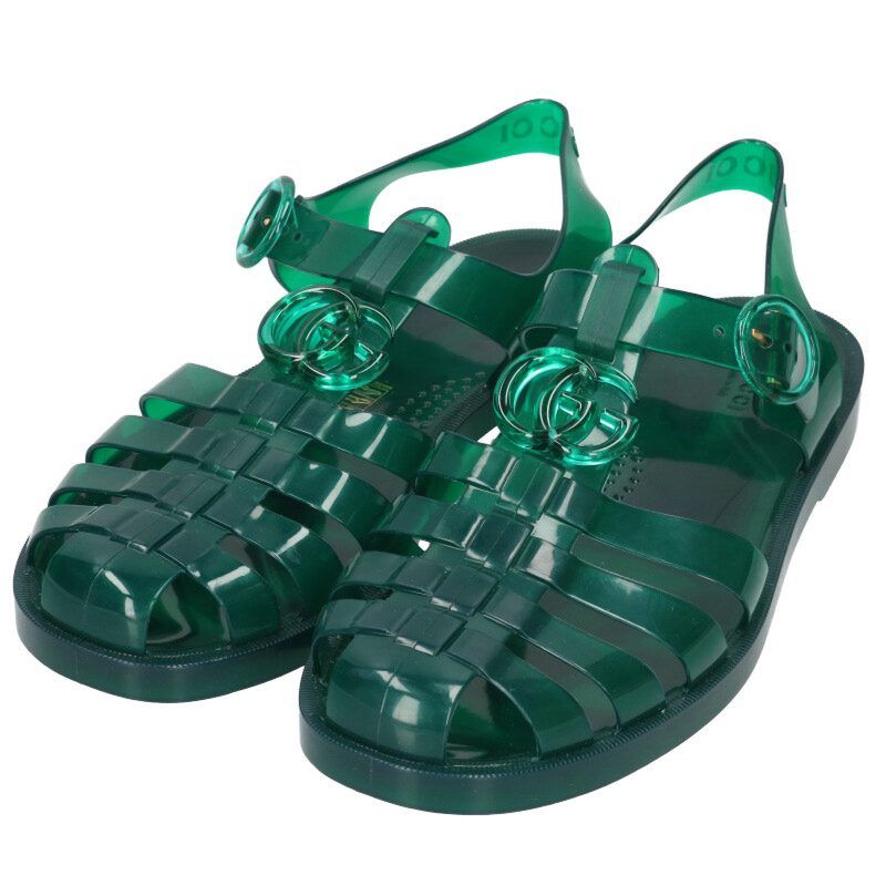 Gucci 676971 GG Logo Rubber Gluka Sandal Men's 7