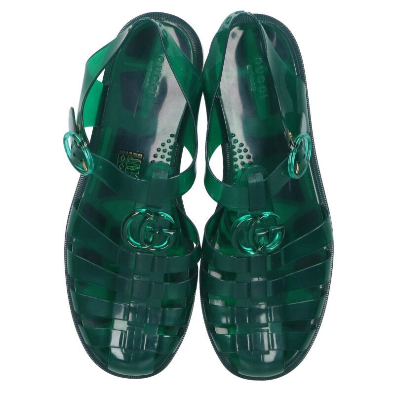 Gucci 676971 GG Logo Rubber Gluka Sandal Men's 7