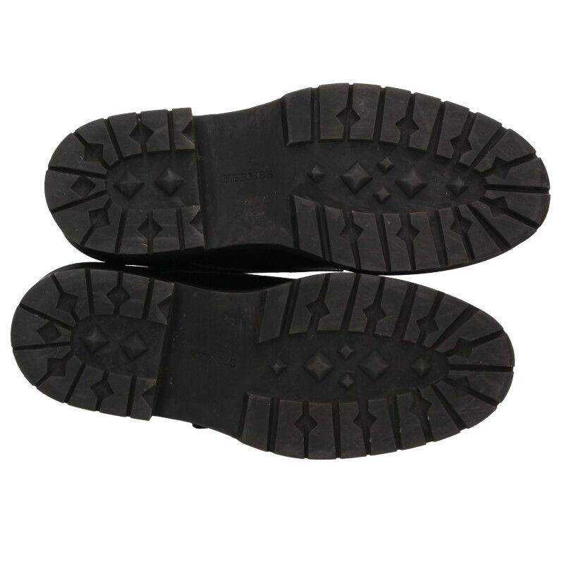 Hermes Br232935zh Monk Strap Leather Shoes Men's 42