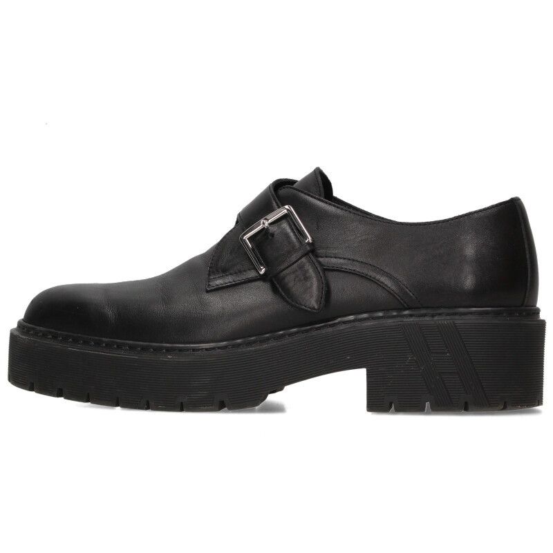 Hermes Br232935zh Monk Strap Leather Shoes Men's 42