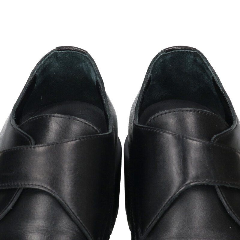 Hermes Br232935zh Monk Strap Leather Shoes Men's 42