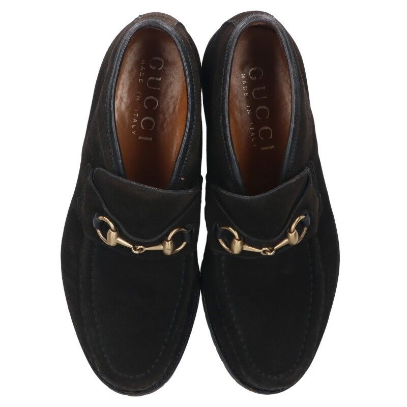 Gucci 0067 114 Horsebit Suede Ankle Shoes Men's 6 1 2d