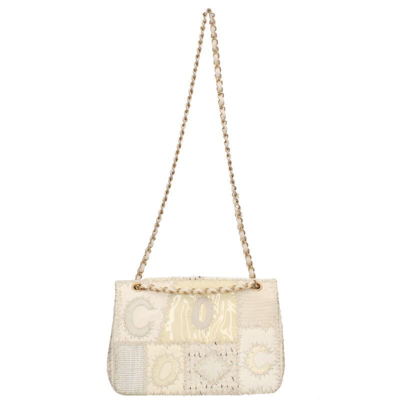 Chanel Deca Matelasse 30 Patchwork Tweed Chain Shoulder Bag Women 30