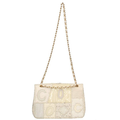 Chanel Deca Matelasse 30 Patchwork Tweed Chain Shoulder Bag Women 30