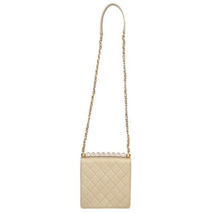 Chanel Matelasse Clear Pearl Goatskin Chain Shoulder Bag Women