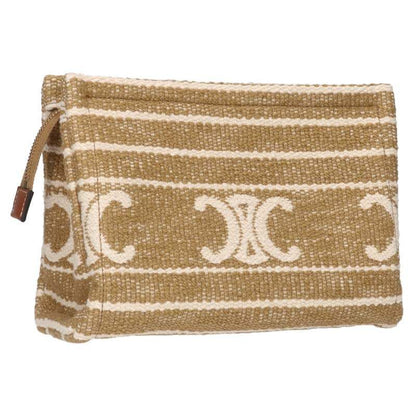 Celine Tice Pouch Triomphe Stripe Clutch Bag Women