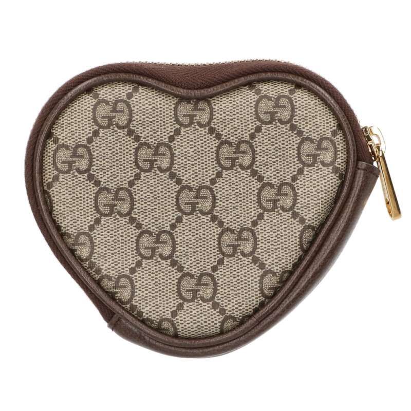 Gucci 701062 Character Print Heart Shape Coin Case Women