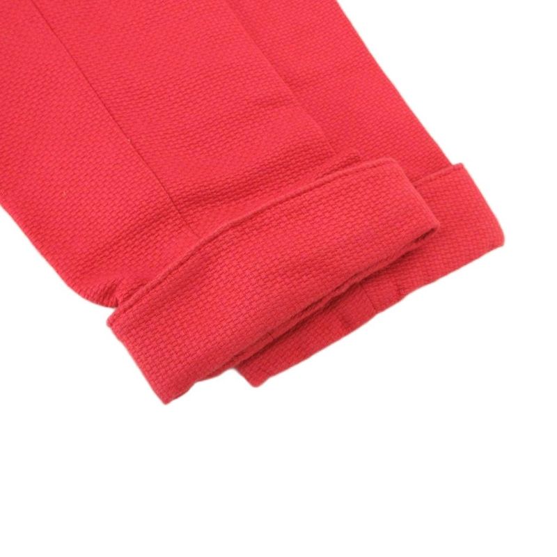 Balenciaga LA Mode Jacket 40 Red Round Collar with Quarter Sleeve Pockets Iu