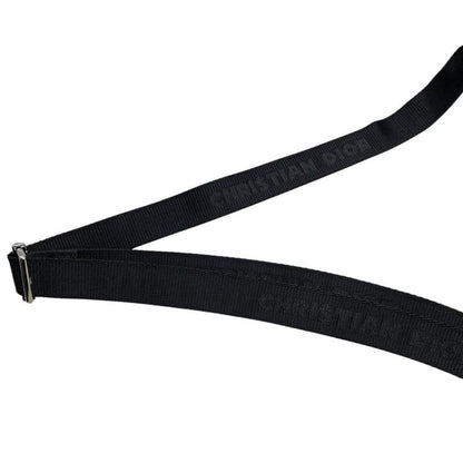 Christian Dior Body Bag Scarab Oblique Jacquard Logo Navy Beige Silver Hardware