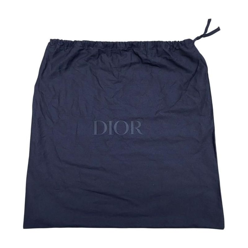 Christian Dior Body Bag Scarab Oblique Jacquard Logo Navy Beige Silver Hardware