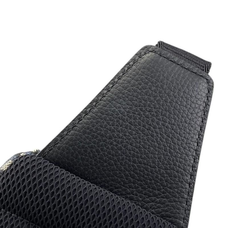 Christian Dior Body Bag Scarab Oblique Jacquard Logo Navy Beige Silver Hardware