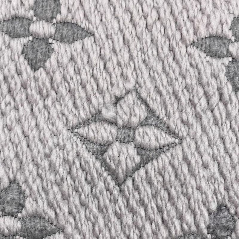 Louis Vuitton Scarf Echarpe Logomania M74742 Monogram Wool Silk Gripe Lou Grey