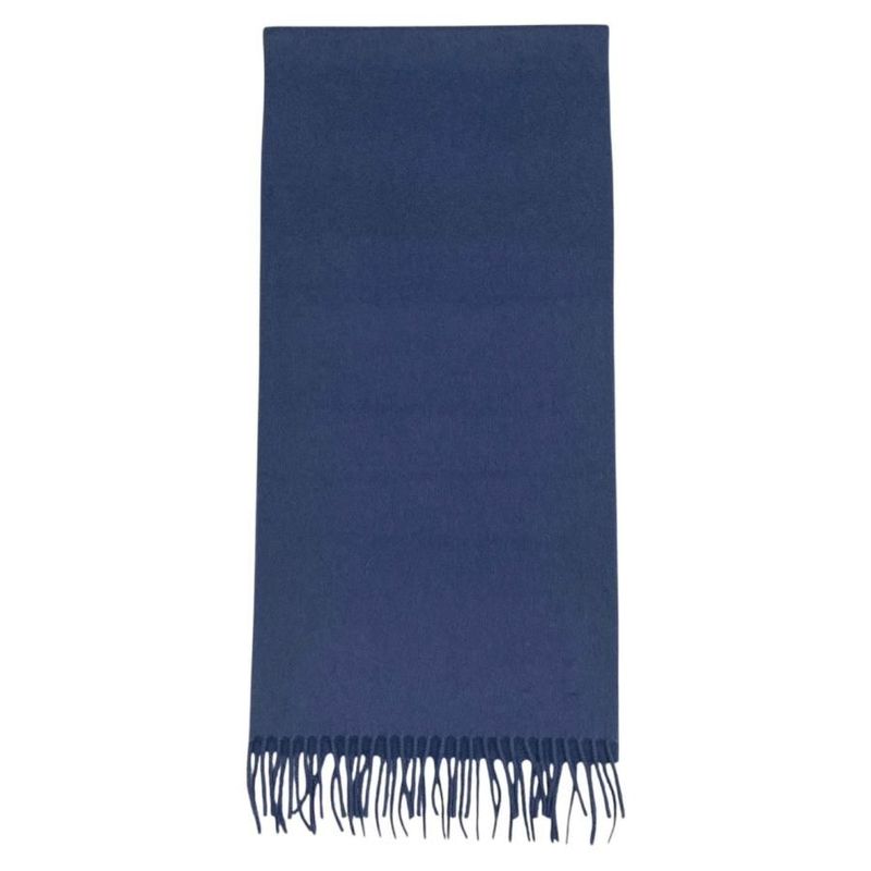Louis Vuitton Scarf Echarpe Jeram 400788 Cashmere LV Logo Navy Blue Louis
