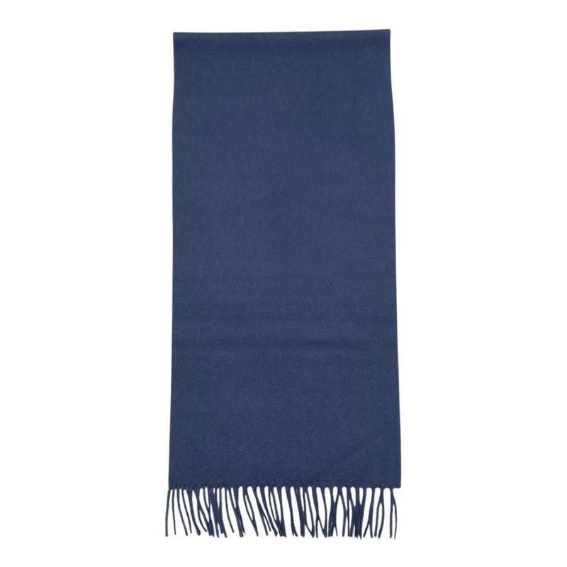 Louis Vuitton Scarf Echarpe Jeram 400788 Cashmere LV Logo Navy Blue Louis