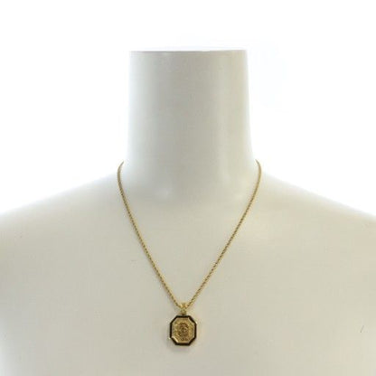 Christian Dior Necklace Accessories Pendant Logo Rhinestone Gold Color - Gy18