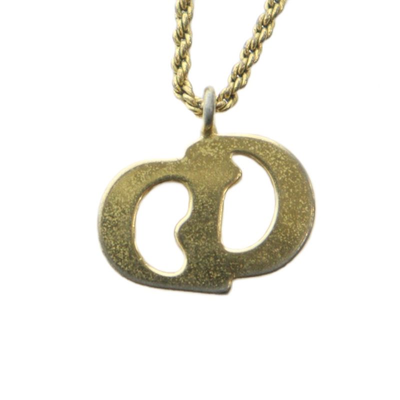 Christian Dior Necklace Accessories Pendant Logo Gold Color - Gy18 Mq - OH
