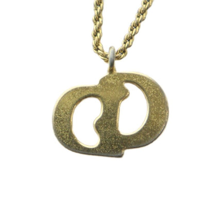 Christian Dior Necklace Accessories Pendant Logo Gold Color - Gy18 Mq - OH