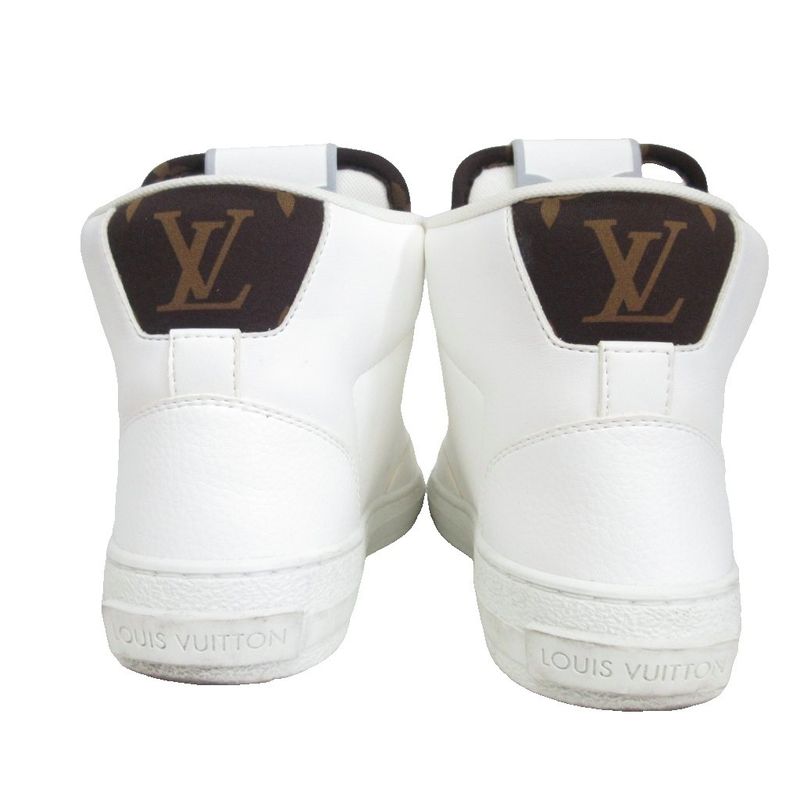 Louis Vuitton Charlie Line Leather X Monogram Sneakers High Cut LV Logo 34