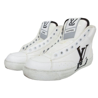 Louis Vuitton Charlie Line Leather X Monogram Sneakers High Cut LV Logo 34