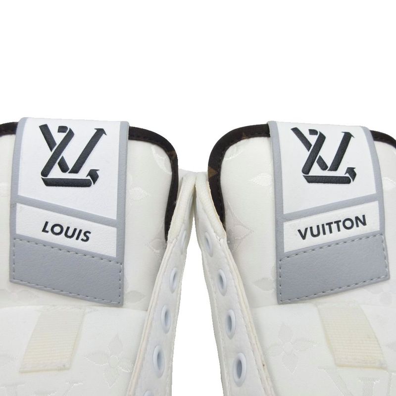 Louis Vuitton Charlie Line Leather X Monogram Sneakers High Cut LV Logo 34