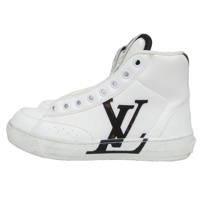 Louis Vuitton Charlie Line Leather X Monogram Sneakers High Cut LV Logo 34