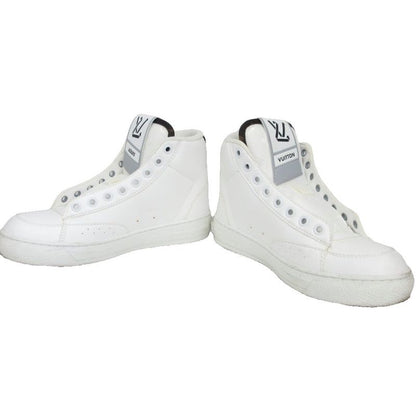 Louis Vuitton Charlie Line Leather X Monogram Sneakers High Cut LV Logo 34