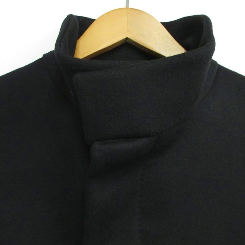 Gucci Wool Melton Stand Collar Coat 46 Black - Mnk3