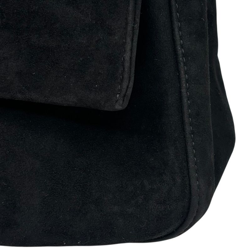 Fendi Vintage Red Glitter Finish Suede Mamma Baguette Vintage Red Glitter