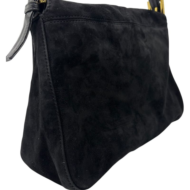 Fendi Vintage Red Glitter Finish Suede Mamma Baguette Vintage Red Glitter