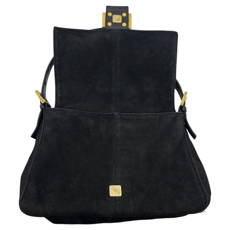 Fendi Vintage Red Glitter Finish Suede Mamma Baguette Vintage Red Glitter