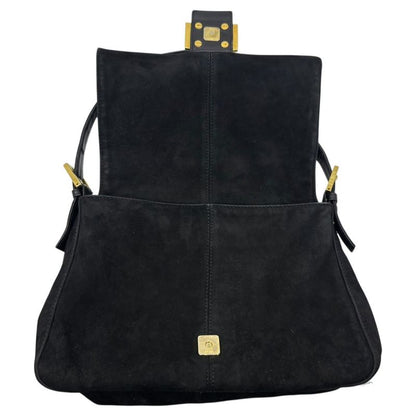 Fendi Vintage Red Glitter Finish Suede Mamma Baguette Vintage Red Glitter