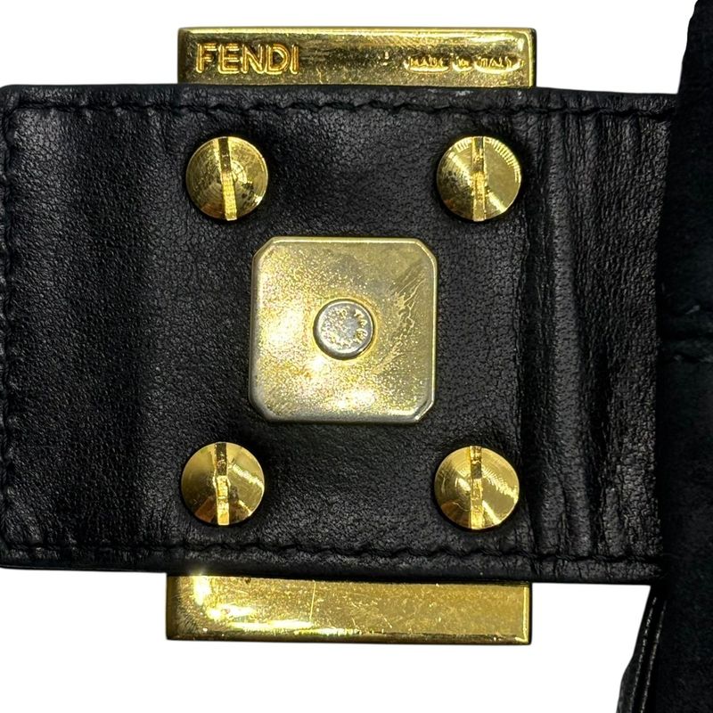 Fendi Vintage Red Glitter Finish Suede Mamma Baguette Vintage Red Glitter